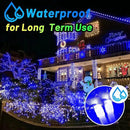 KNONEW Outdoor Christmas Lights 99ft 300 LED String Lights 8 Modes & Timer Fairy Light Plug in Waterproof LED String Lights for Xmas Yard Tree Wedding Party Holiday Decorations (Blue) by GreenHaven Gardens