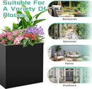 Metal Rectangular Planter Box, Small Planter Boxes Outdoor, 18''L x 18''W x 20''H Heavy Duty Plant Box with Removable Insert Shelf, 3 Tier Adjustable Height Tall Garden Planter for Plants, Flowers by GreenHaven Gardens