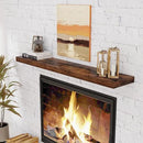 Floating Shelves 55 Inch Long, 55"W x 9"D Wall Shelf Invisible Bracket, 9 Inch Deep Floating Shelf for Wall, Rustic Wooden Shelves for Living Room, Kitchem, Bedroom, Rustic Brown Color, Set of 1 by CozyNest Decor