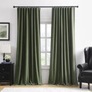 Long Blackout Curtains 108 Inch Long 2 Panels, Back Tab Pleated Look Drapes for Track System with Hooks, Noise Reducing Spring Blackout Winodw Curtains for Living Room 50x108-Loden/Olive Green by CozyNest Decor