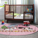 Personalized Nursery Crib Bedding Set: Custom Name 5 Piece Baby Crib Sets with Animal House Design - Toddler Double Layer Blanket Set, Comfortable Crib Bed Sheets for Baby Grils by TinyTreasures Baby Boutique