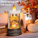 Fall Snow Globe Candle Fall Decorations for Home with Timer Gnome Turkey Pumpkin Autumn Harvest Fall Decor Indoor 9.7 inch by CozyNest Decor