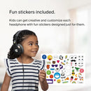 Belkin SoundForm Mini Kids Wired Headphones with Built-in Microphone & Fun Stickers, 85dB Safe Volume Limit – for Online Learning, Travel, Compatible w/iPhone 15, iPad, Galaxy S23, & More - Black by TinyTreasures Baby Boutique