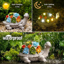 Nacome Solar Garden Outdoor Statues Turtle with Succulent and 7 LED Lights - Lawn Decor Tortoise Statue for Patio, Balcony, Yard Ornament - Unique Housewarming Gifts by GreenHaven Gardens