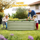 KING BIRD Raised Garden Bed Kit 2025 Upgraded Quick-Setup Galvanized Planter Garden Box Outdoor for Gardening, Vegetables, Flowers, 74x36x23 in, Olive Green by GreenHaven Gardens