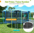 Zupapa Trampolines No-Gap Design 1500 LBS Weight Capacity 16 15 14 12 10 8FT for Kids Children with Safety Enclosure Net Outdoor Backyards Large Recreational Trampoline by TinyTreasures Baby Boutique