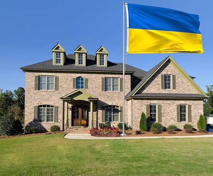 Ukraine Extra Large Flag 8x12FT Giant Ukrainian National Polyester Flag With 3 Grommets For Patriotic Ukrainian Themed Festival Events Party Decoration (Ukraine, 8x12FT), photo 4 of 7
