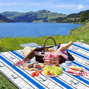 Poedist Extra Large Picnic Blanket Waterproof,80"x 80"Foldable Machine Washable Beach Blanket,Outdoor Blanket for 6-8 Adults,Suitable for Indoor Crawling,Park Beach,Camping,Hiking,Family Travel(Blue) by TinyTreasures Baby Boutique