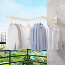 Clothes Drying Rack,Laundry Space Saver Wall Mounted,Retractable,Collapsible(Tri-Fold), White Color Rack Clothing by CozyNest Decor