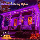 2 Pack Orange and Purple Halloween Lights, Total 151ft 400 LED Halloween Solar Lights Outdoor,8 Modes Solar String Lights Outdoor Waterproof by GreenHaven Gardens
