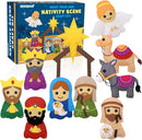 CiyvoLyeen Nativity Scene Craft Kit Christmas Ornaments DIY Kids Craft and Sew Kits for Girls and Boys Educational Beginners Sewing Set by TinyTreasures Baby Boutique