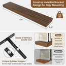 fuqing Floating Shelves for Wall, Bathroom Shelf Wall Mounted for Storage, Shelves with Invisible Bracket for Bedroom, Kitchen, Living Room, Farmhouse Small Book Shelf, 40 Inch Set of 2, Walnut by CozyNest Decor