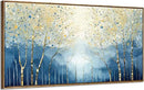 amatop Large Framed Abstract Canvas Wall Art Navy Blue Art Print Modern Nature Tree of Life Artwork Birch Contemporary Landscape Picture for Office Living Room Bedroom Hallway Home Decor 48x24 Inch by CozyNest Decor