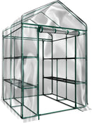 Greenhouse - Walk in Greenhouse with 8 Sturdy Shelves and PVC Cover for Indoor or Outdoor Use - 56 x 56 x 76-Inch Green House by Home-Complete by GreenHaven Gardens