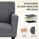 COLAMY Modern Accent Chair for Living Room, Upholstered Fabric Accent Armchair with Back, Soft Single Sofa Chair with Arms for Bedroom/Office/Reception Room, Dark Grey by CozyNest Decor