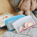 Stasher Premium Silicone Reusable Food Storage Snack Bag, Clear, Microwave, Sous Vide, Dishwasher, Oven and Freezer Safe, BPA Free, Leak-free, Eco-friendly, 12 Oz by TinyTreasures Baby Boutique