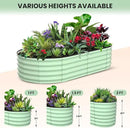 2 Pcs 6x3x2ft Oval Raised Garden Bed, Galvanized Raised Beds,Open-Ended Base Metal Raised Planter Beds,Garden Bed Outdoor,Planter Raised Boxes for Vegetables, Flowers,Tool-Free Asse,Green by CozyNest Decor