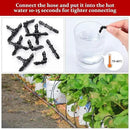 200 Pieces Drip Irrigation Fittings Kit for 1/4 Inch Tubing, 50 Straight Barbs, 50 Tees, 50 Elbows, 50 4-Way Couplings, Barbed Connectors with Plastic Box for Garden Lawn Drip, Sprinkler Systems,Black by GreenHaven Gardens