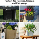 Raised Garden Bed - 1x1 ft Planter Box - Black HDPE - No Tools Needed - DIY Kit for Urban Gardening, Flowers, Herbs & Vegetables - Made in The USA - 2 Pack by GreenHaven Gardens