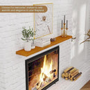 Fun Memories 55 Inches Floating Shelves - 8 Inch Deep Rustic Solid Pine Wood Wall Shelves for Storage - Farmhouse Wall Mounted for Living Room - Heavy-Duty Metal Bracket - 55" W x 8" D - Honey by CozyNest Decor