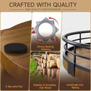 Farmhouse Oak 18" Lazy Susan Turntable Organizer for Cabinet, Round Wooden Lazy Susan Organization and Storage for Dining Table, Pantry, Kitchen, Countertop, Cupboard,Home Decor, Walnut Wood (18") by CozyNest Decor