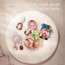 TUMAMA Car Seat Toys 3 6 9 12 Months, Plush Animal Rattle Mirror Soft Crinkle Book Baby Enlightenment Toy Set, Newborn Crib Stroller Play Gym Hanging Toys by TinyTreasures Baby Boutique