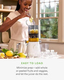 Nama J3 Compact Cold Press Juicer – Space Saving & Self Feeding for Hands-Free Operation – Lightweight, Portable Zero Waste Slow Masticating Juicer – Easy Cleanup & Assembly - White by CozyNest Decor