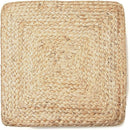 REDEARTH · Cube Pouf Foot Stool Ottoman - Jute Braided Pouffe Poof Accent Sitting - Set of 2 Footrest for The Living Room, Bedroom, Nursery, Patio, Lounge, Office - 14.5”x14.5”x16” - Natural by CozyNest Decor