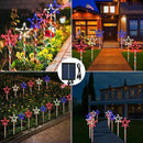 4th of July LED Big Star Pathway Lights Patriotic Lights Outdoor, for Memorial Day Independence Day Any Patriotic Decorations, 8 Mode Remote Control Solar Powered(2 Pack, 180 LED) by GreenHaven Gardens