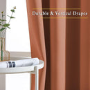 NICETOWN Room Darkening Curtain Drapes - Grommet Top Elegant Thermal Insulated Solid Energy Saving Window Treatment for Kids Room/Living Room, Burnt Orange, 1 Pair, W52 x L95 by TinyTreasures Baby Boutique