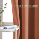 NICETOWN Blackout Window Curtains 72 inches Long, Thermal Insulated Grommet Room Darkening Window Treatments for Bedroom/Living Room, Burnt Orange, Set of 2, W37 x L72 by TinyTreasures Baby Boutique