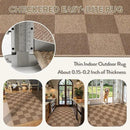 Lahome Checkered Easy Jute Entryway Rug, Washable Rugs 3x5 for Living Room Farmhouse Carpet, Non Slip Indoor Outdoor Door Mat Checkerboard Throw Carpet for Entry Patio Guestroom Deck by CozyNest Decor
