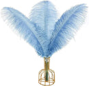 THARAHT Baby Blue Ostrich Feathers 12pcs Large Natural Bulk 12-14Inch 30cm-35cm for Wedding Party Centerpieces Easter Gatsbi and Home Decoration Feathers by CozyNest Decor
