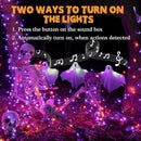 Rotu Halloween String Lights Outdoor with Music Sync Spooky Sounds 300 LED 114.8ft Indoor Fairy String Lights Waterproof Function for Halloween Party Haunted House Decorations (Purple & Orange) by CozyNest Decor