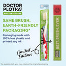 MOUTHWATCHERS Soft Flossing Toothbrushes, Value Pack of 4, Red, Manual Toothbrush for Adults, Ultra Clean, Good for Sensitive Teeth and Gums, by Dr. Plotka's by CozyNest Decor
