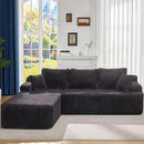 Hobestluk Modular Sectional Sofa Couches 108" L-Shape Couch 3 Seat Modular Sofa Memory Foam Sectional Couches for Living Room, Boneless Couch with Oversized Chaise (Grey, Left Facing) by CozyNest Decor