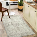 LIVEBOX Entryway Rug 3x5 Washable Area Rugs for Kitchen Bathroom, Non-Slip Front Door Mat for Bedroom, Boho Low-Pile Carpet Farmhouse Throw Indoor Mats for Bath Laundry Room, Taupe by TinyTreasures Baby Boutique