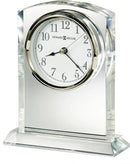 Howard Miller Flaire Tabletop Clock II, Battery Operated Antique Analog Display Desk Clock, Glass Crystal Shelf Clock for Office Decor Home Decor Living Room Decor, House Warming Gifts by CozyNest Decor