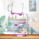 Libbey Clear Glass Coffee Mugs 13 oz. Set of 10, Bulk Pack - Perfect for Coffee, Tea, Espresso, Hot Cocoa, Other Beverages - Pink Bottom by TinyTreasures Baby Boutique