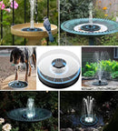 Solar Fountain Glass Panel with 2200 mah Battery, 3.5W Floating Solar Water Fountain with 4 Fixed Rods, Solar Fountain Pump for Bird Bath, Garden, Pond, Pool, Outdoor-White Lights by GreenHaven Gardens