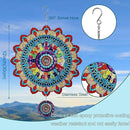 TUOKING Mandala Wind Spinners Outdoor Metal 3D Hanging Art Wind Spinner 12 Inch Stainless Steel for Yard and Garden Decoration Worth Gift for Women by GreenHaven Gardens