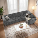 Modular Sectional Sofa with Chaise U Shaped Sectional Couch for Living Room, 5-Seater Comfy Cloud Couches, Plush Corduroy, Gray by CozyNest Decor