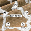 OutdoorLines Outdoor Plastic Area Rugs for Patio 5x8 ft - Reversible Outside Carpet, Stain & UV Resistant RV Mats, Straw Rug for Camping, Deck Garden, Porch and Balcony, Moroccan/Brown & Light Grey by GreenHaven Gardens