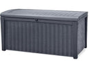 Keter Outdoor Storage Deck Box for Patio, Backyard & Garden, Borneo, 110 Gal, Grey - Lockable, Organizing, and Waterproof Plastic Container Bench by GreenHaven Gardens