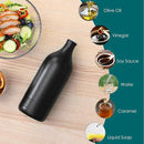 vancasso 20 Oz Ceramic Olive Oil Dispenser Bottle, Bottle Dispenser with Spout and Funnel for Kitchen,Suitable for Oil, Vinegar, Coffee Syrups & Other Liquids，BK by CozyNest Decor