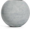 Orbo Globe Sphere Planter – Concrete Stone Finish – Fiberglass Indoor/Outdoor and Weather-Resistant Round Planter (23.6" D x 21.1" H Exterior, 23.2" D x 20.5" H Interior) by GreenHaven Gardens