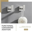 Angle Simple Bathroom Towel Hook 2 Pack, SUS304 Stainless Steel Bath Robe Holder, Modern Coat Hook Wall Mounted, Brushed Nickel by CozyNest Decor