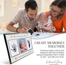 Inkless Hand and Footprint Kit, Baby Keepsake Plaque & Baby Shower Gifts - Ideal as Mom To Be Gift, Nursery Picture Frames, Clean Touch Hand and Footprint Kit (Style 2 - Design 6) by TinyTreasures Baby Boutique