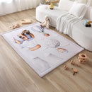 Stylish Coral Baby Play Mat for Floor 47" x 67" Dinosaur Balloons – Soft 1" Thick High-Density Memory Foam Nursery Rug,Kids Rug with Non-Slip Backing for Crawling & Playing, Playroom Rug, Kids Carpet by TinyTreasures Baby Boutique