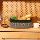 Small Storage Baskets for Organizing | Closet Organizer Bins | Shelf Toy Basket | Woven Rope Baskets | Cube Decorative Box | Shallow Basket | 13x8.5x5.1” | 4 Packs Black Brown by GreenHaven Gardens